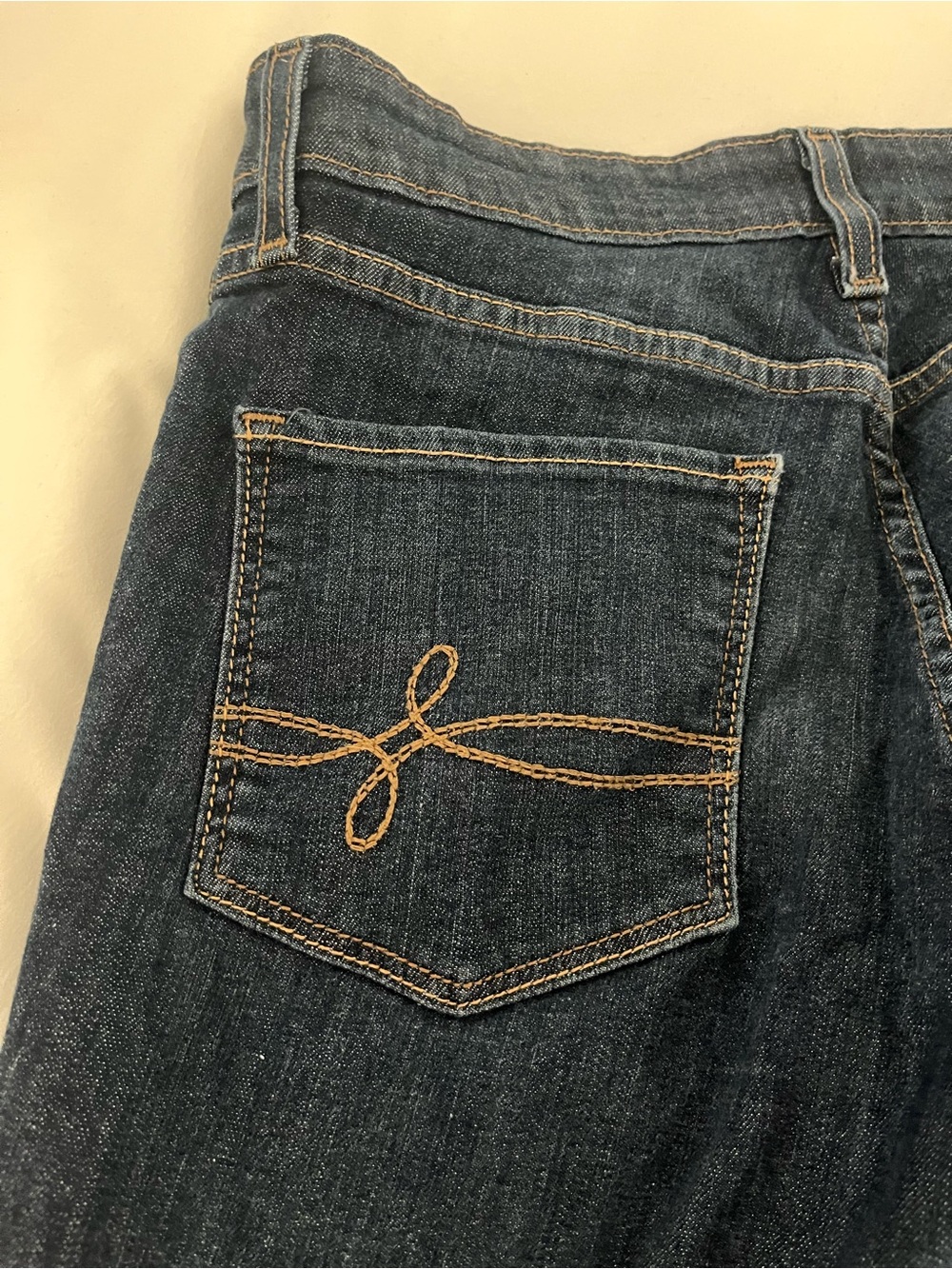 Levi's Dark Blue Boot Cut Jeans with Contrast Embroidered Back Pocket
